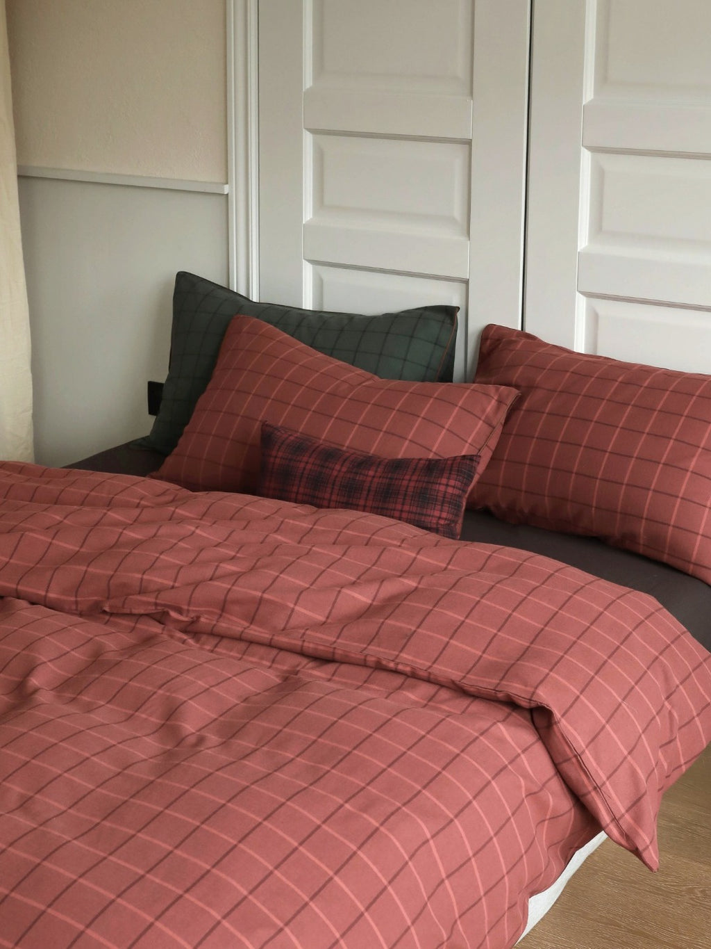 Heritage Check Cotton Flannel Bedding Set original reference image 10