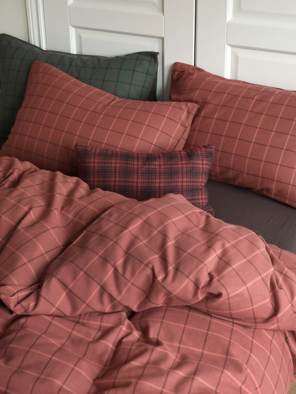 Heritage Check Cotton Flannel Bedding Set original reference image 11