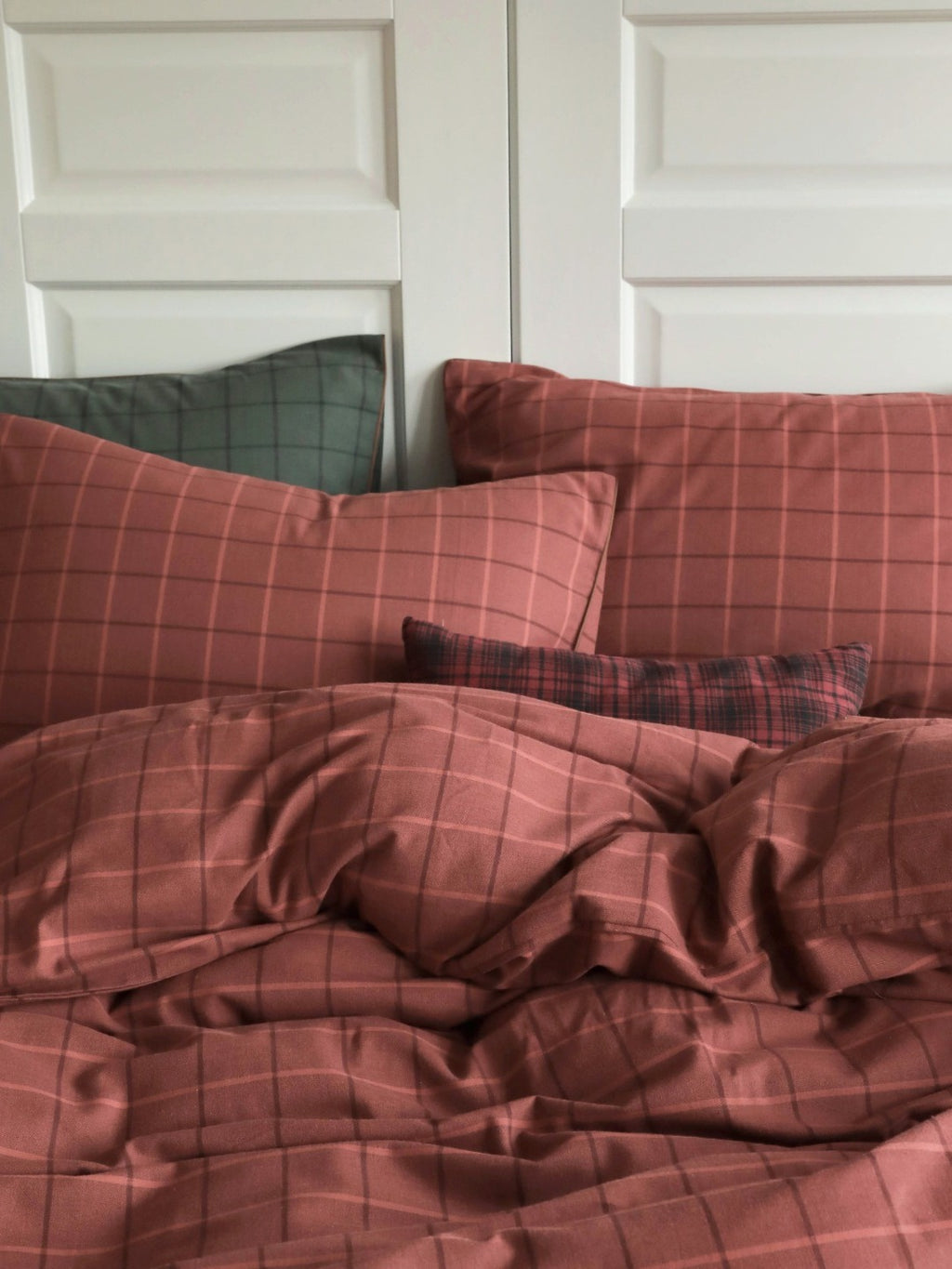 Heritage Check Cotton Flannel Bedding Set original reference image 12