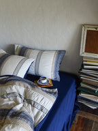 Indigo Heritage Stripe Jacquard Cotton Bedding Set original reference image 3
