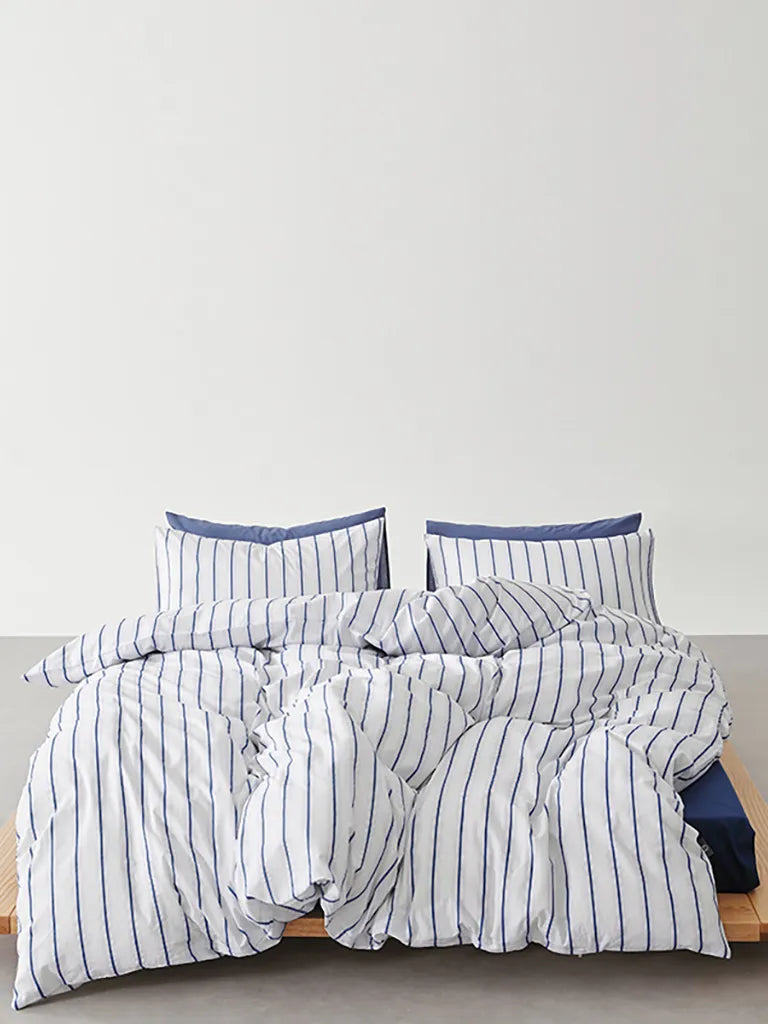 Irregular Stripe Cotton Duvet Cover