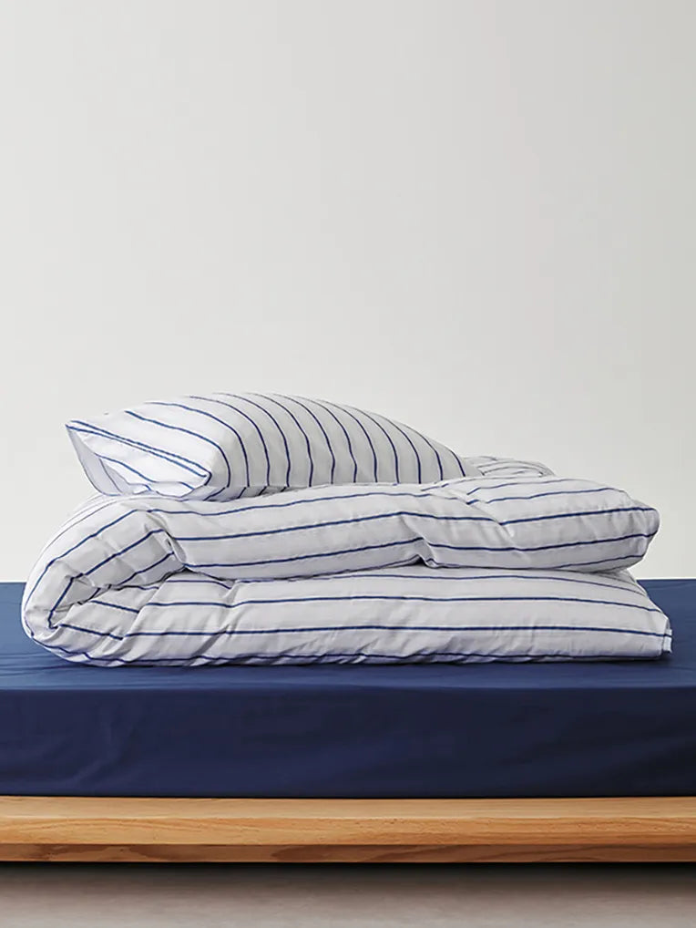 Irregular Stripe Cotton Duvet Cover