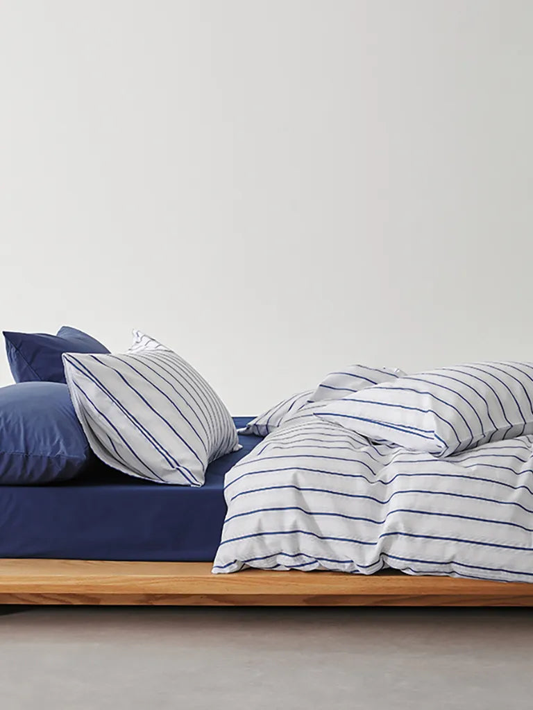 Irregular Stripe Cotton Duvet Cover