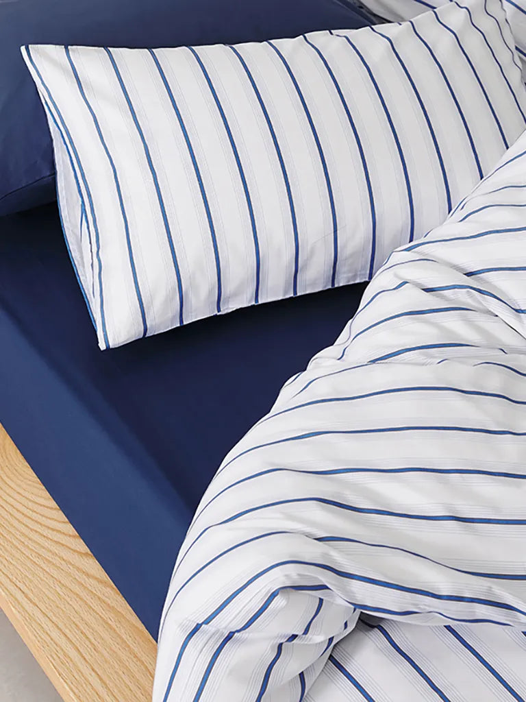 Irregular Stripe Cotton Duvet Cover