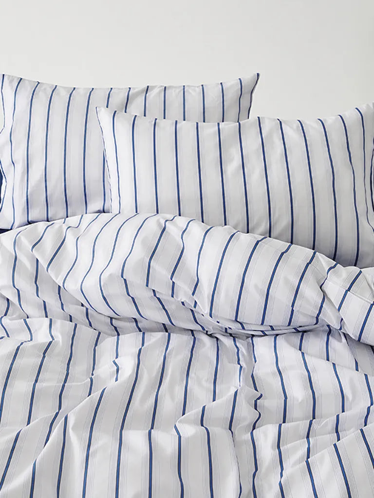 Irregular Stripe Cotton Duvet Cover