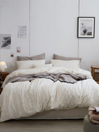 Ivory Mist Cotton Seersucker Bedding Set original reference image 1