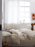 Ivory Mist Cotton Seersucker Bedding Set original reference image 9