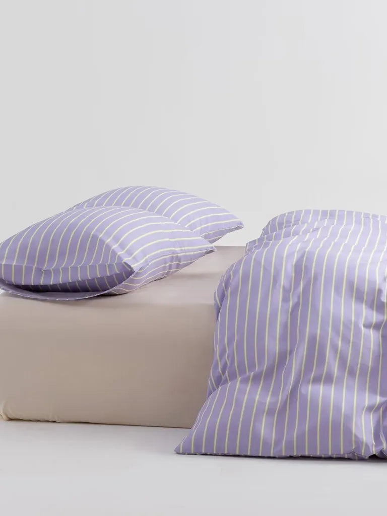 Lavender Bengal Stripe Duvet Cover