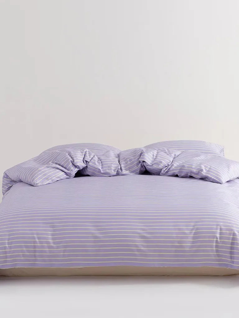 Lavender Bengal Stripe Duvet Cover