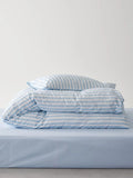 Light Blue Stripe Cotton Duvet Cover