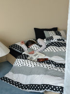 Mosaic Polka Dot Cotton Muslin Bedding Set original reference image 4