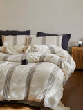 Natural Heritage Stripe Jacquard Cotton Bedding Set original reference image 1