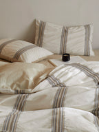 Natural Heritage Stripe Jacquard Cotton Bedding Set original reference image 5