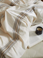 Natural Heritage Stripe Jacquard Cotton Bedding Set original reference image 9