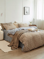 Oat Whisper Cotton Seersucker Bedding Set original reference image 2