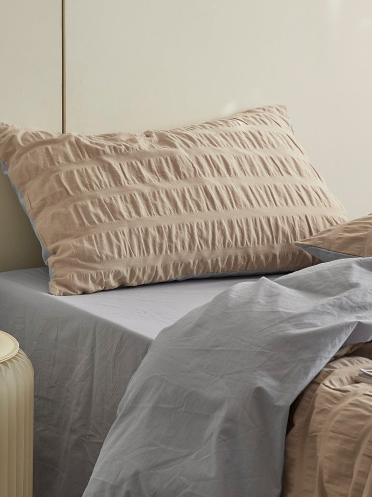 Oat Whisper Cotton Seersucker Bedding Set original reference image 4