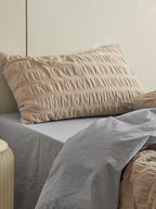 Oat Whisper Cotton Seersucker Bedding Set original reference image 4
