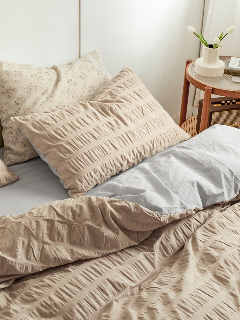 Oat Whisper Cotton Seersucker Bedding Set original reference image 5