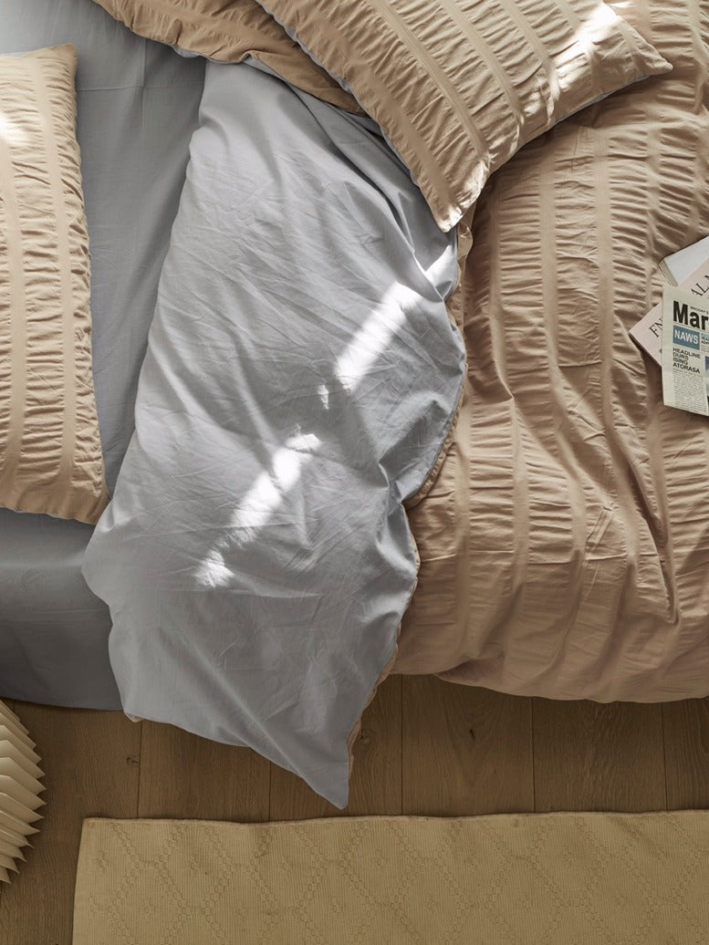 Oat Whisper Cotton Seersucker Bedding Set original reference image 6