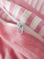 Pink Washed Stripe Cotton Duvet Cover