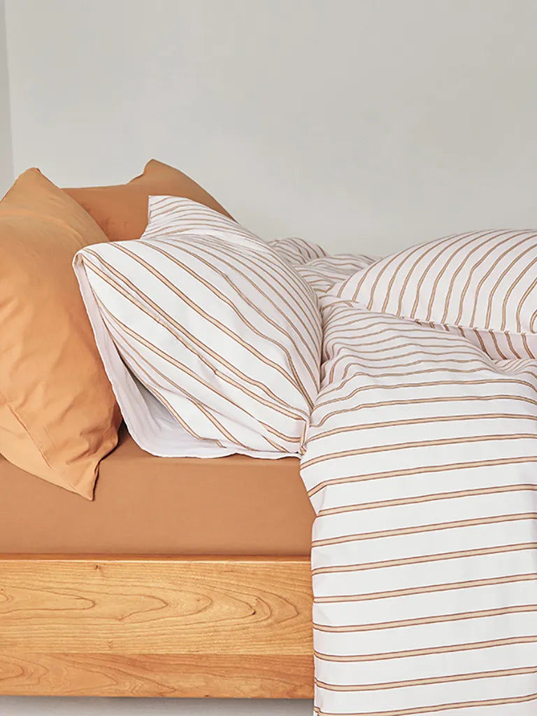 Pinstripe Cotton Duvet Cover