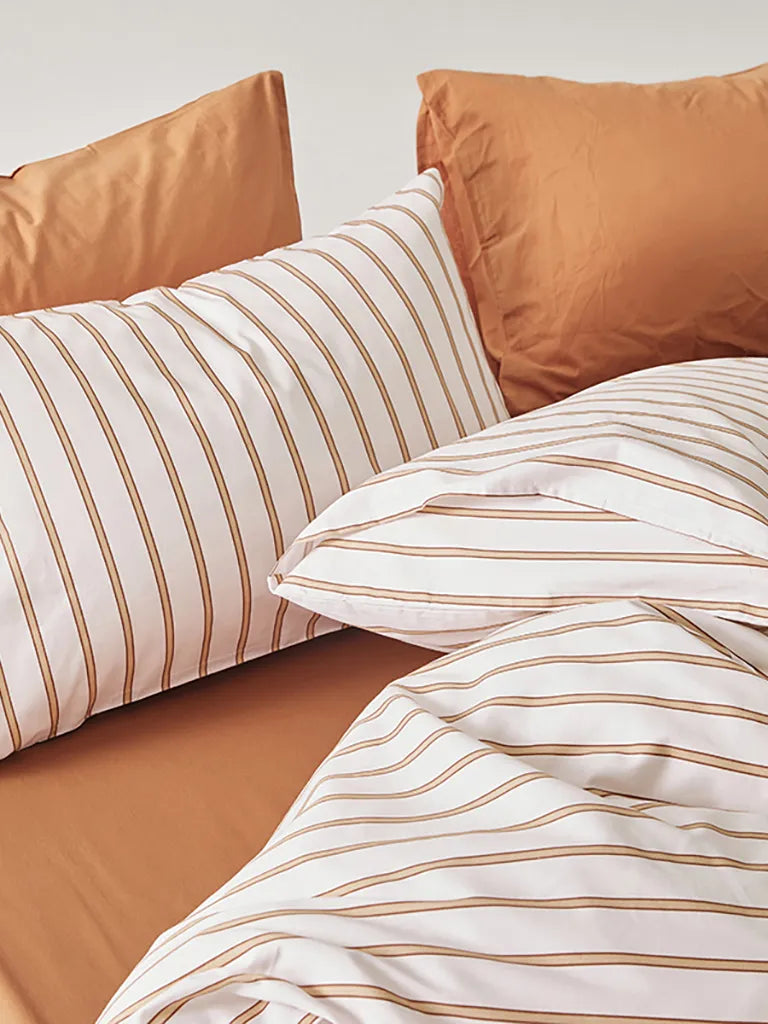 Pinstripe Cotton Duvet Cover