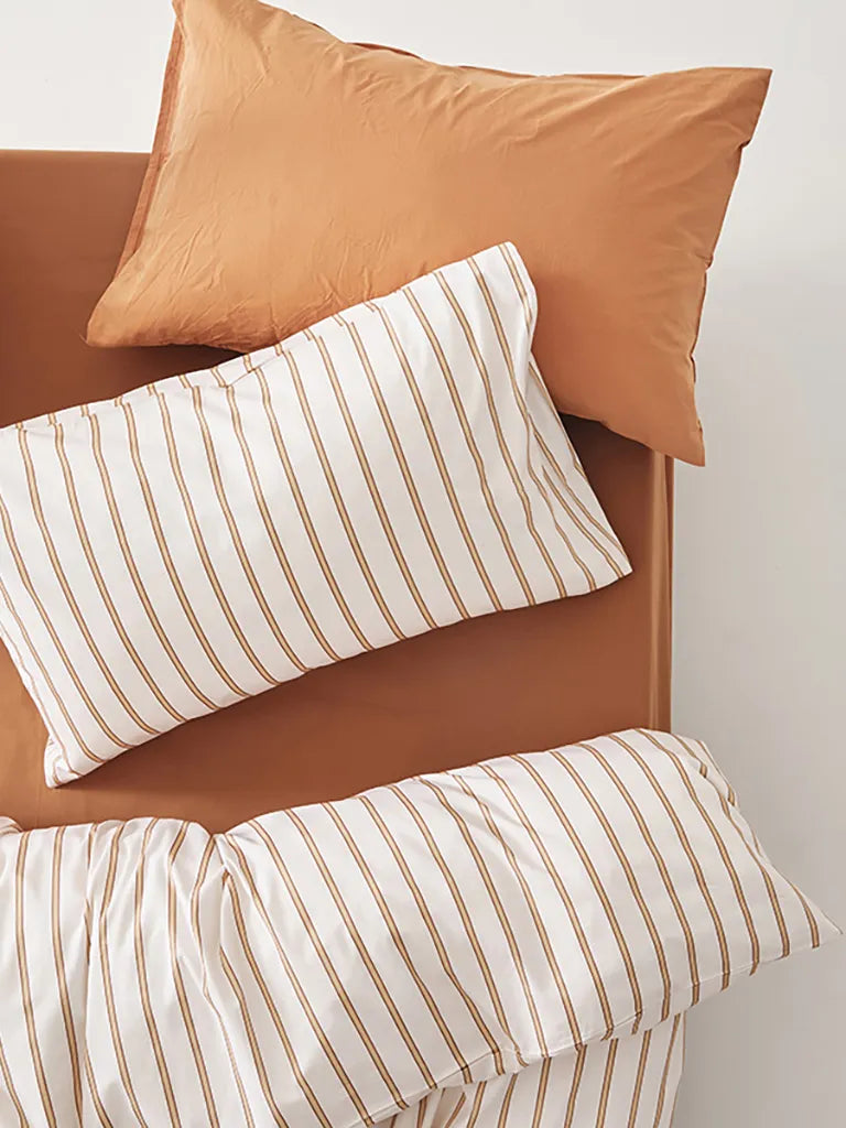 Pinstripe Cotton Duvet Cover
