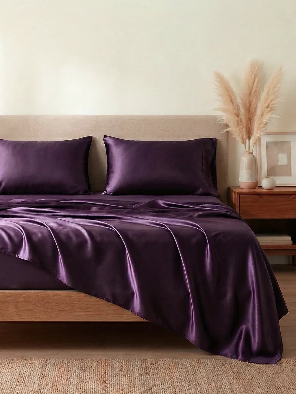 Plum 22 Momme Silk Flat Sheet