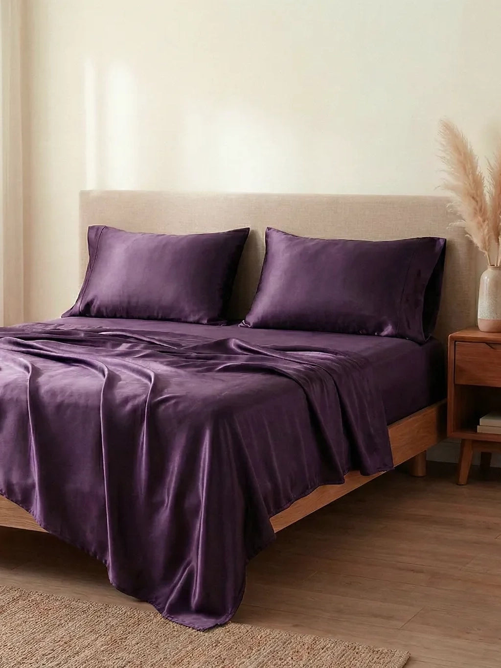 Plum 22 Momme Silk Flat Sheet