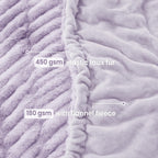 Purple Cinched Faux Fur Blanket