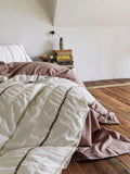 Rosewood Checked Jacquard Cotton Bedding Set original reference image 1