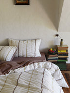 Rosewood Checked Jacquard Cotton Bedding Set original reference image 4
