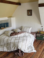 Rosewood Checked Jacquard Cotton Bedding Set original reference image 5