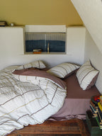 Rosewood Checked Jacquard Cotton Bedding Set original reference image 6