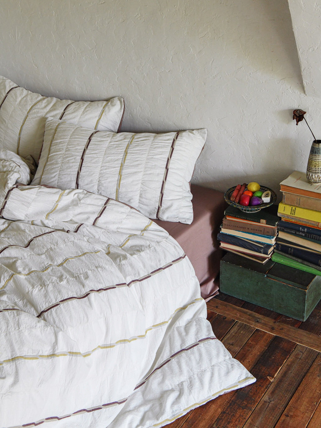 Rosewood Checked Jacquard Cotton Bedding Set original reference image 8