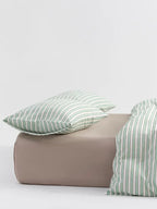 Sage Fine Stripe Duvet Cover