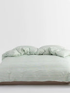 Sage Fine Stripe Duvet Cover