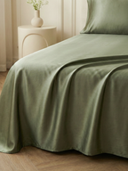 Sage Green 22 Momme Silk Flat Sheet