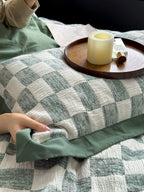 Sage Loft Check Jacquard Cotton Bedding Set original reference image 7