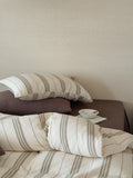 Sage Meadow Stripe Cotton Muslin Bedding Set original reference image 1
