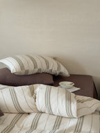 Sage Meadow Stripe Cotton Muslin Bedding Set original reference image 1