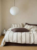 Sage Meadow Stripe Cotton Muslin Bedding Set original reference image 6