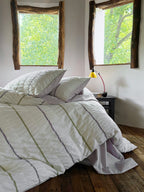 Sage Mist Grid Jacquard Cotton Bedding Set original reference image 5