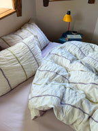 Sage Mist Grid Jacquard Cotton Bedding Set original reference image 8