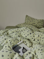 Sage Pebble Cotton Muslin Bedding Set original reference image 5