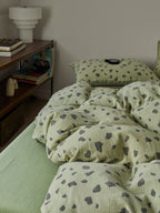 Sage Pebble Cotton Muslin Bedding Set original reference image 7