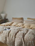 Sand Pebble Cotton Muslin Bedding Set original reference image 4