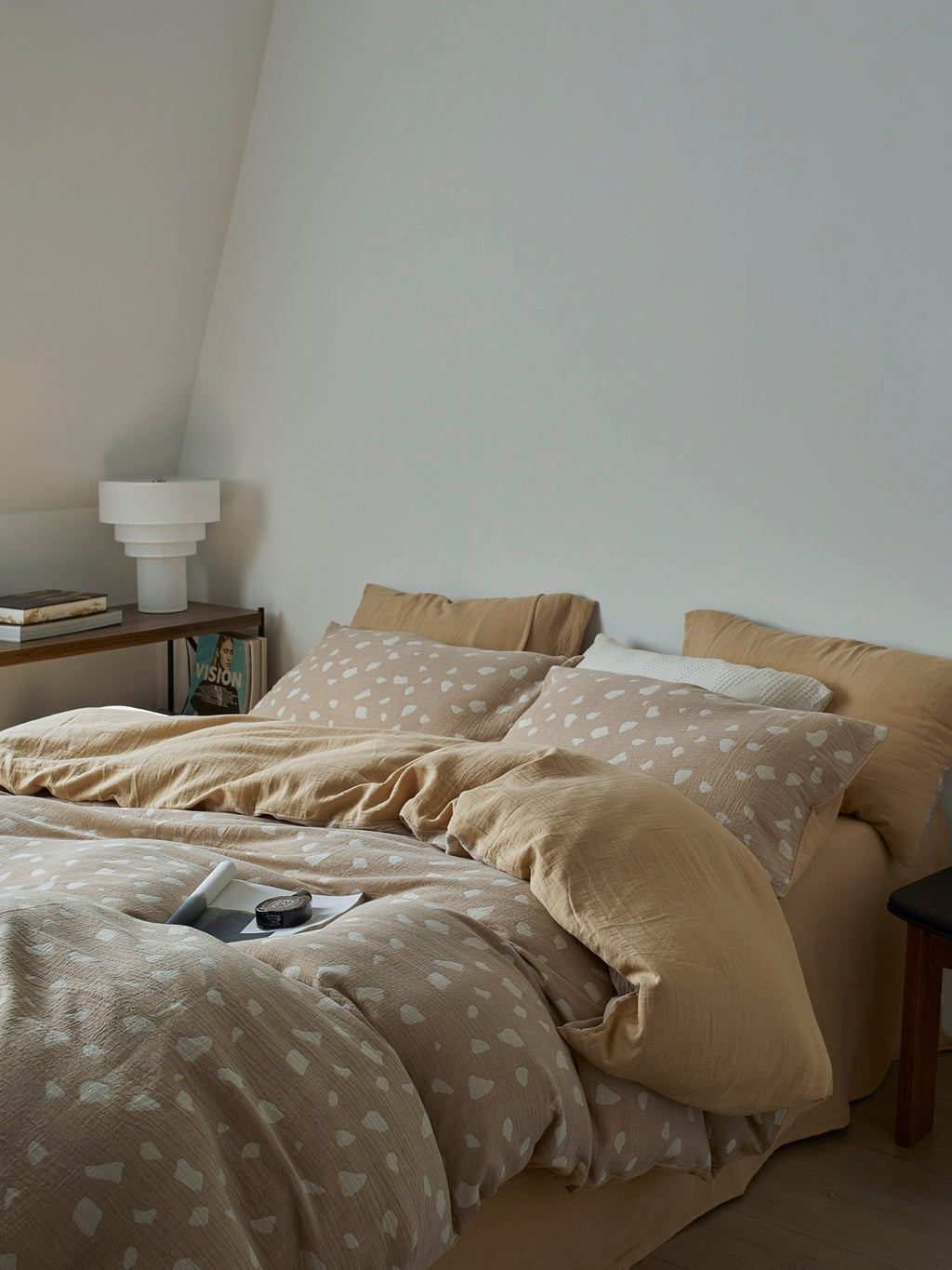 Sand Pebble Cotton Muslin Bedding Set original reference image 5