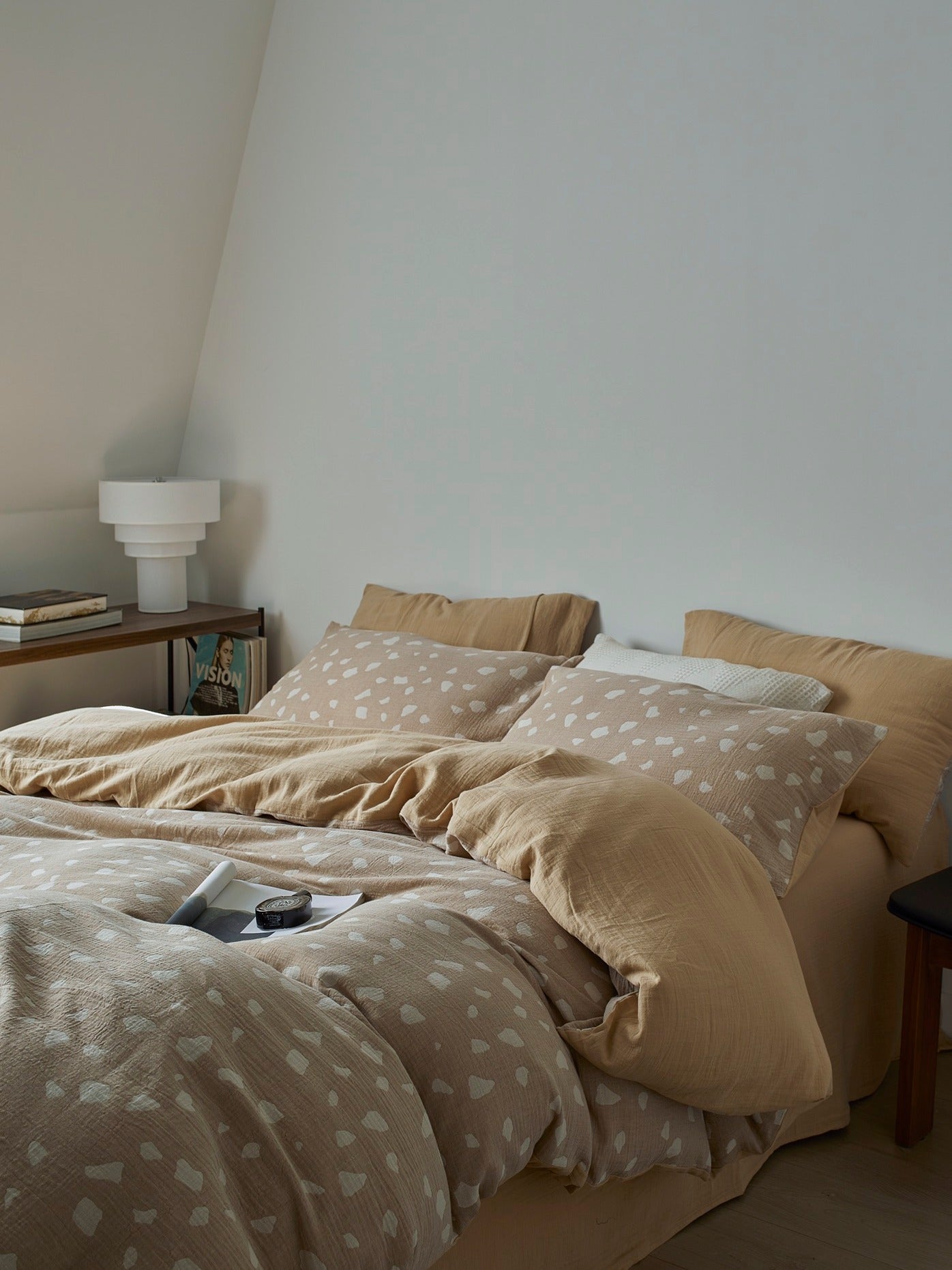 Sand Pebble Cotton Muslin Bedding Set original reference image 5