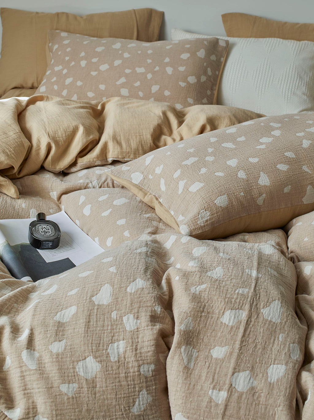Sand Pebble Cotton Muslin Bedding Set original reference image 6